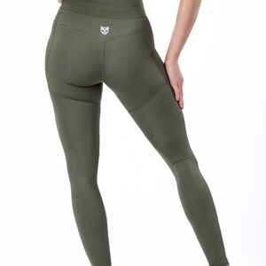Gadaima Green High-Waisted Leggings no gi spats